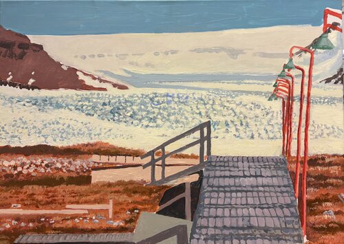Pyramiden/Spitzbergen par Ken Spohrer, Peinture en vente sur Singulart