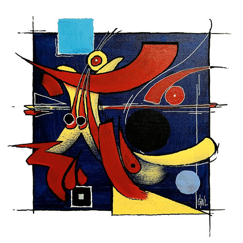 Carré bleu von Guy Wilga Lerat, Malerei kaufen auf Singulart