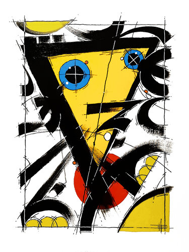 Triangle grafitocinétic von Guy Wilga Lerat, Malerei kaufen auf Singulart