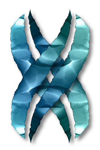 Chromosome X de papier. von Guy Wilga Lerat, Malerei kaufen auf Singulart