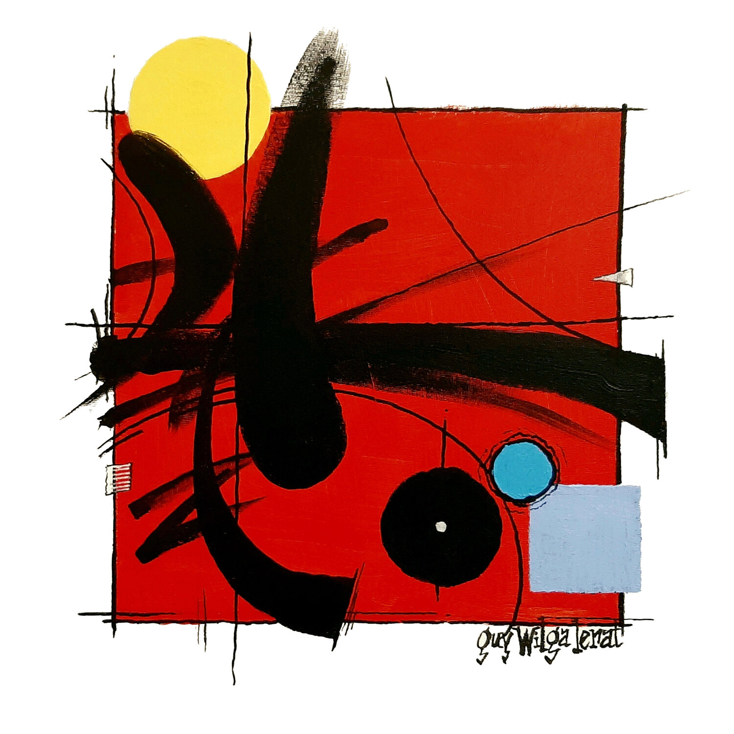 Carré rouge Guy Wilga Lerat