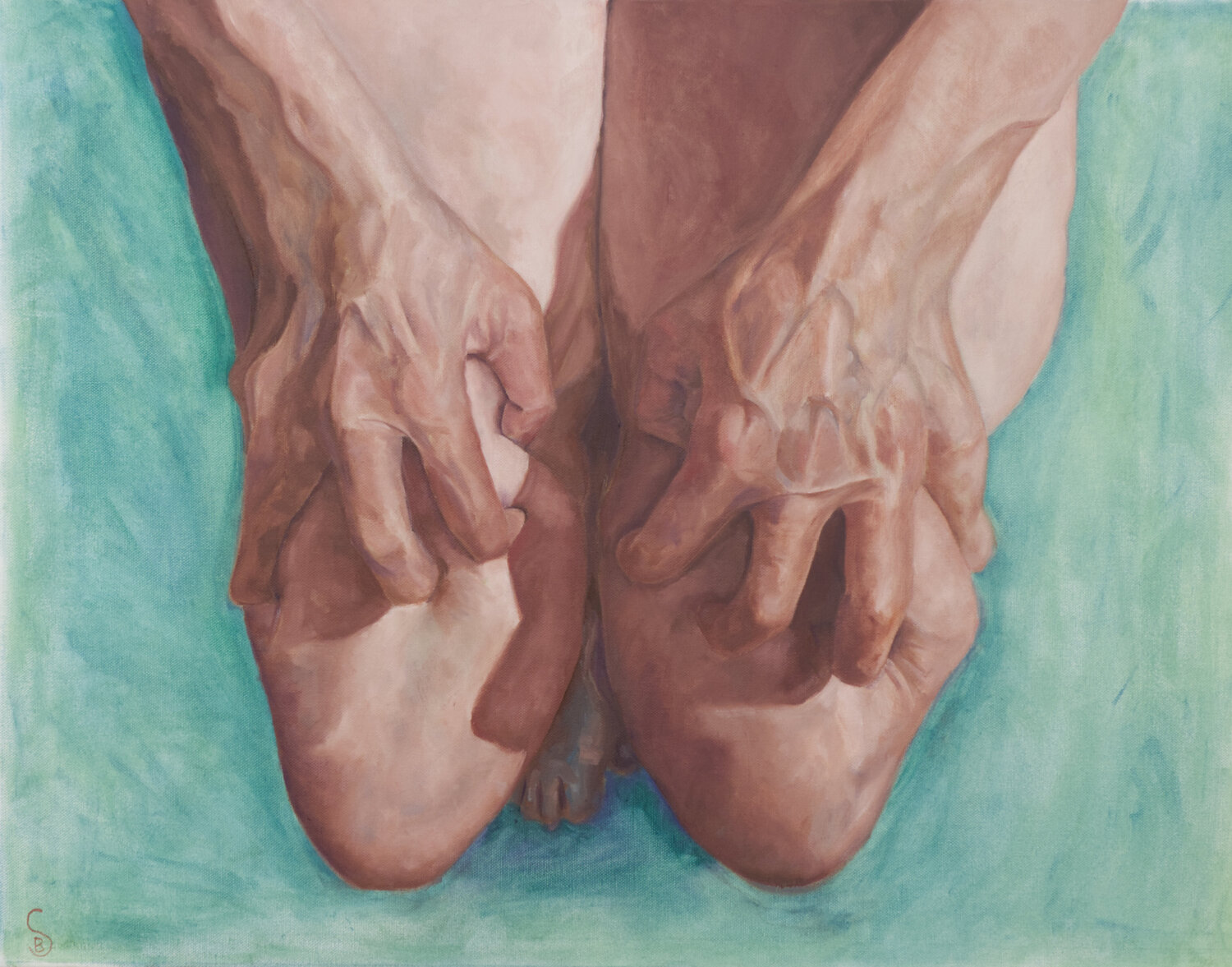 In the Shallow End Suzanne Bean Original painting for sale