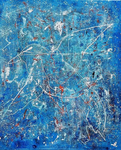 Cosmos / L 'oiseau de la Constellation di JOELLE LAGIER, Pittura in vendita su Singulart