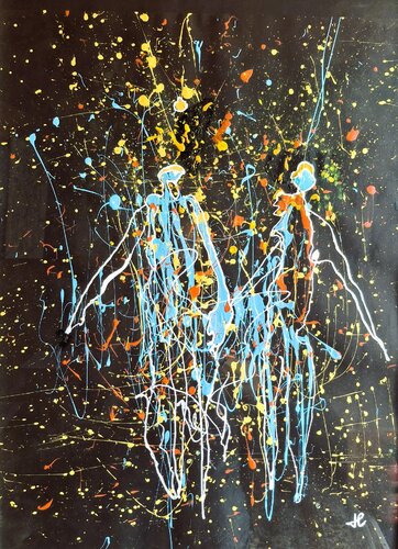 Entités, Univers et Connexions / Amours célestes de JOELLE LAGIER, Pintura a la venta en Singulart