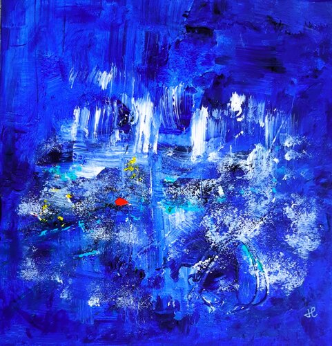 Les Grands Bleus / Atlantide van JOELLE LAGIER, Schilderij te koop op Singulart