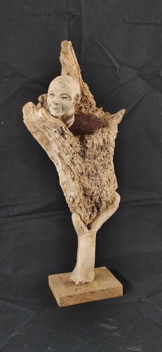 Retour aux Origines / L'homme végétal von JOELLE LAGIER, Skulptur kaufen auf Singulart