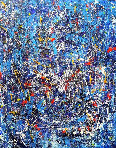 Cosmos / Big Blue von JOELLE LAGIER, Malerei kaufen auf Singulart