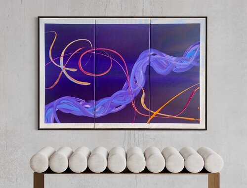 AQUILEGIA triptyque van Laura Stauder, Schilderij te koop op Singulart