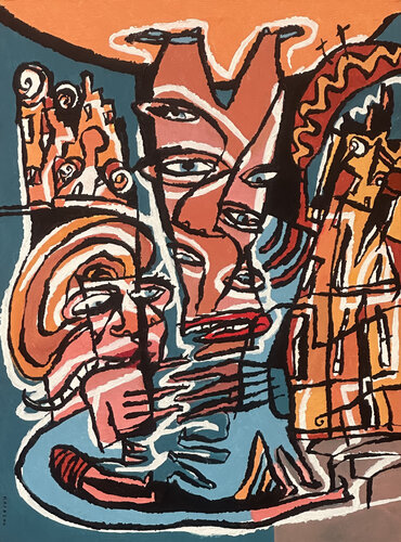 Townlife van Raymond van den Berg, Schilderij te koop op Singulart