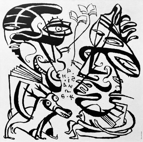 Exchanging Letters van Raymond van den Berg, Schilderij te koop op Singulart