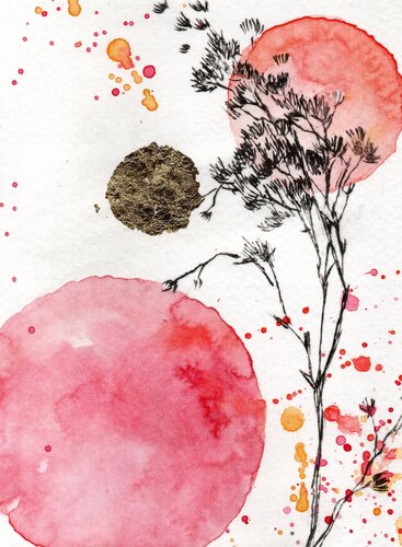 Nature 1 rouge van Sylwia Avola, Werk op papier te koop op Singulart