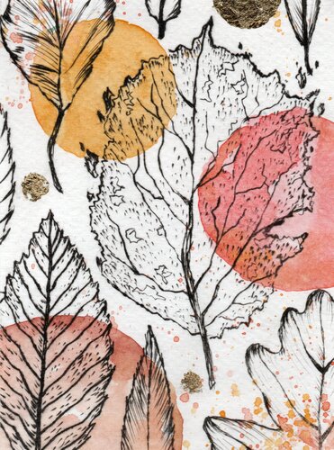 Nature 2 orange van Sylwia Avola, Werk op papier te koop op Singulart