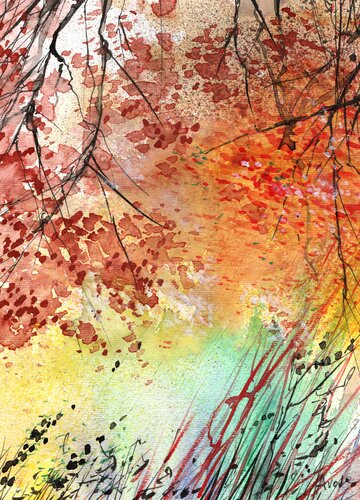 Branches d'automne by Sylwia Avola, Painting for Sale on Singulart