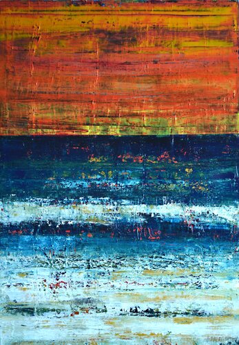 NATURE SUNSET WAVES di Dimitra Papageorgiou, Pittura in vendita su Singulart