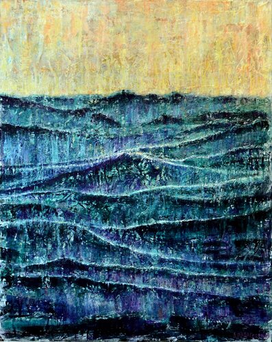 DANCING WITH THE WAVES de Dimitra Papageorgiou, Pintura a la venta en Singulart