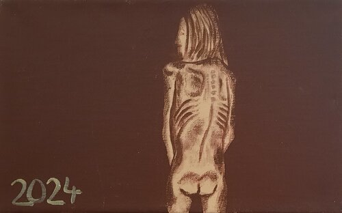 SMALL STANDING ACT 18 / 34 by Peter Plavcan, Painting for Sale on Singulart