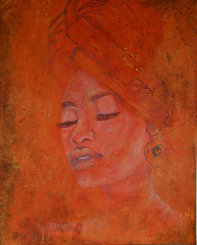 Golden Silence par Stefanie Busche, Peinture en vente sur Singulart