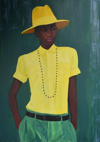 Yellow coolness par Stefanie Busche, Peinture en vente sur Singulart