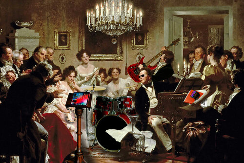 Salon Band 24X36 (LED Backlighting) par Chris Fox Gilson, Digital en vente sur Singulart