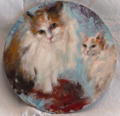 Cute cats von Satu Helle, Malerei kaufen auf Singulart