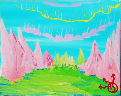 Pink Range van Aloysius Candide, Schilderij te koop op Singulart