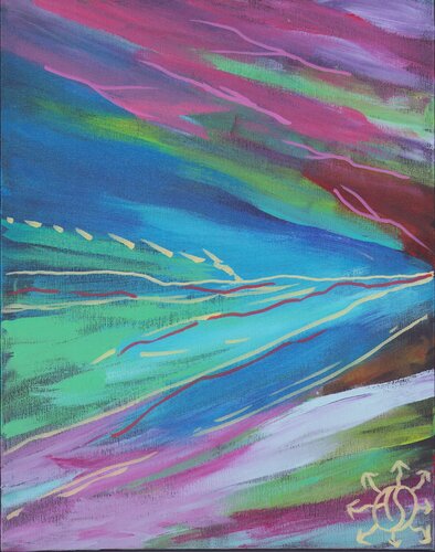 Fractal Sunset de Aloysius Candide, Pintura a la venta en Singulart