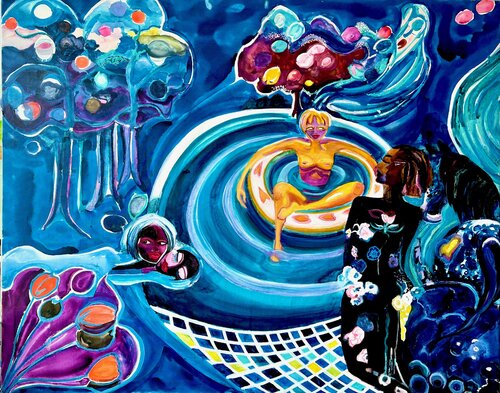 "Nos lendemains sans limites", 2022 von Laurence LEJAY, Malerei kaufen auf Singulart