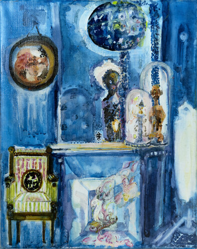 "Cabinet de curiosités", 2022 de Laurence LEJAY, Pintura a la venta en Singulart