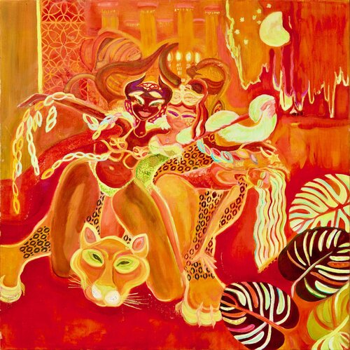 Le vestiaire de tout les possibles van Laurence LEJAY, Schilderij te koop op Singulart