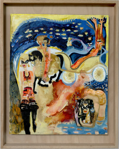 Hermes et les amazones II van Laurence LEJAY, Schilderij te koop op Singulart