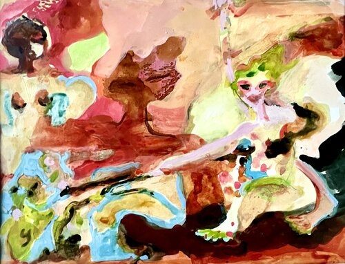L'artiste au travail di Laurence LEJAY, Opera su carta in vendita su Singulart