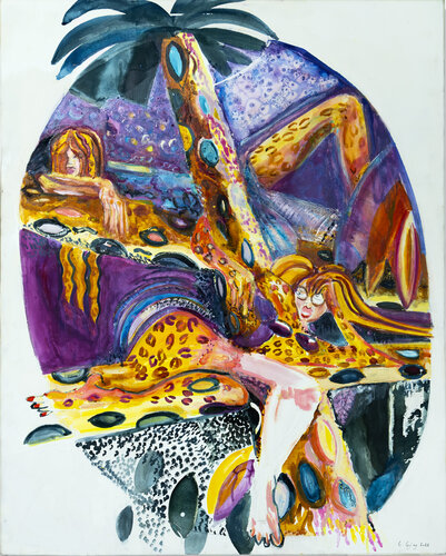 Les cabanes dans les arbres , nos royaumes de Laurence LEJAY, Pintura a la venta en Singulart