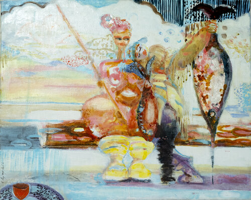 Ice fishing de Laurence LEJAY, Pintura a la venta en Singulart