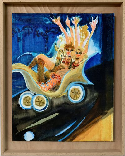 Hermes et les amazones III van Laurence LEJAY, Schilderij te koop op Singulart