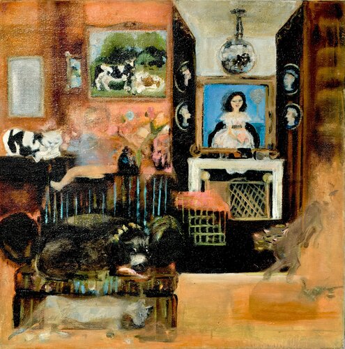 Le salon d'Aki di Laurence LEJAY, Pittura in vendita su Singulart