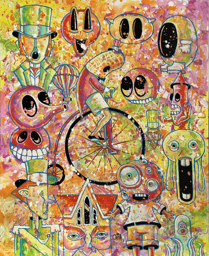 Mr Peanut Rides di Carl Lozada, Pittura in vendita su Singulart