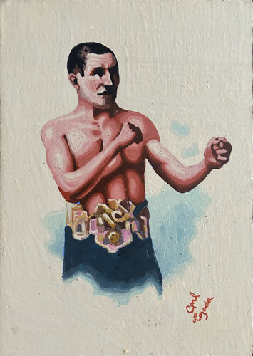 Vintage Boxer 1 de Carl Lozada, Pintura a la venta en Singulart