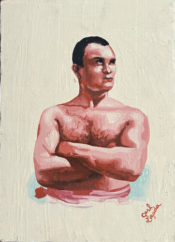 Vintage Boxer 2 van Carl Lozada, Schilderij te koop op Singulart
