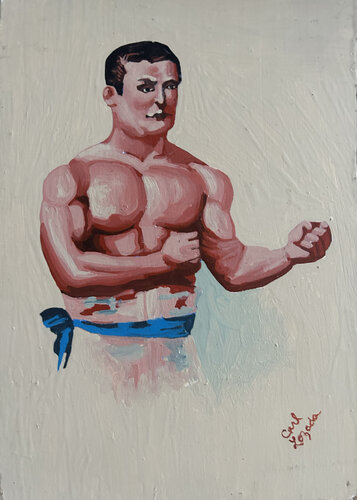 Vintage Boxer 3 de Carl Lozada, Pintura a la venta en Singulart