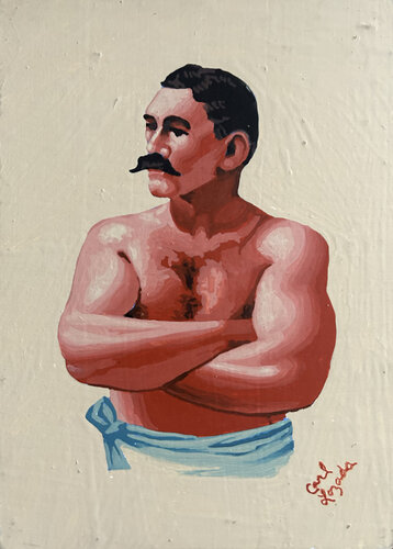 Vintage Boxer 5 von Carl Lozada, Malerei kaufen auf Singulart