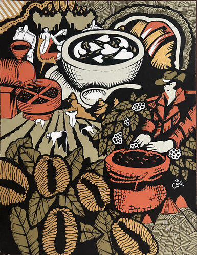 Coffee Makers di Carl Lozada, Pittura in vendita su Singulart