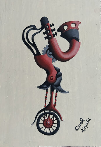Sax Automaton von Carl Lozada, Malerei kaufen auf Singulart