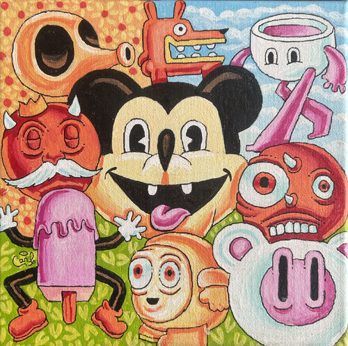 Two Tooth Mickey Mini by Carl Lozada, Painting for Sale on Singulart