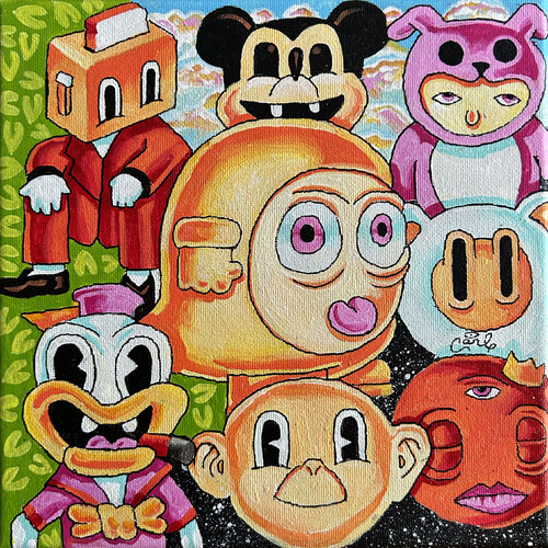 Space Alien Mini de Carl Lozada, Pintura a la venta en Singulart