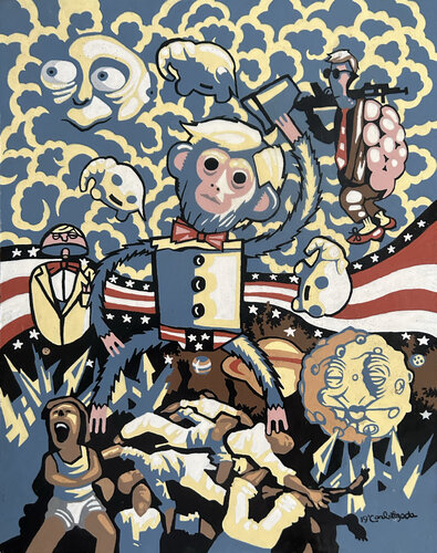 Trained Monkey di Carl Lozada, Pittura in vendita su Singulart
