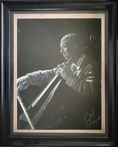 Pablo Casals di Carl Lozada, Pittura in vendita su Singulart