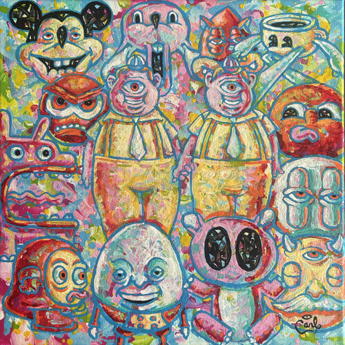 Tweedledee and Tweedledum von Carl Lozada, Malerei kaufen auf Singulart