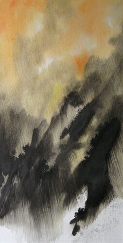 Dans la tourmente van -- DEYRMON, Werk op papier te koop op Singulart