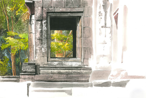Seuil; Angkor I by -- DEYRMON, Work on Paper for Sale on Singulart