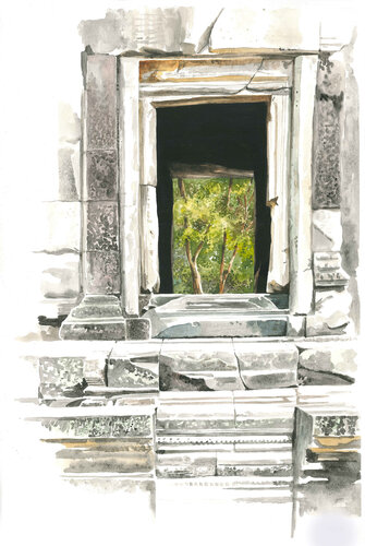 Seuil; Angkor II van -- DEYRMON, Werk op papier te koop op Singulart